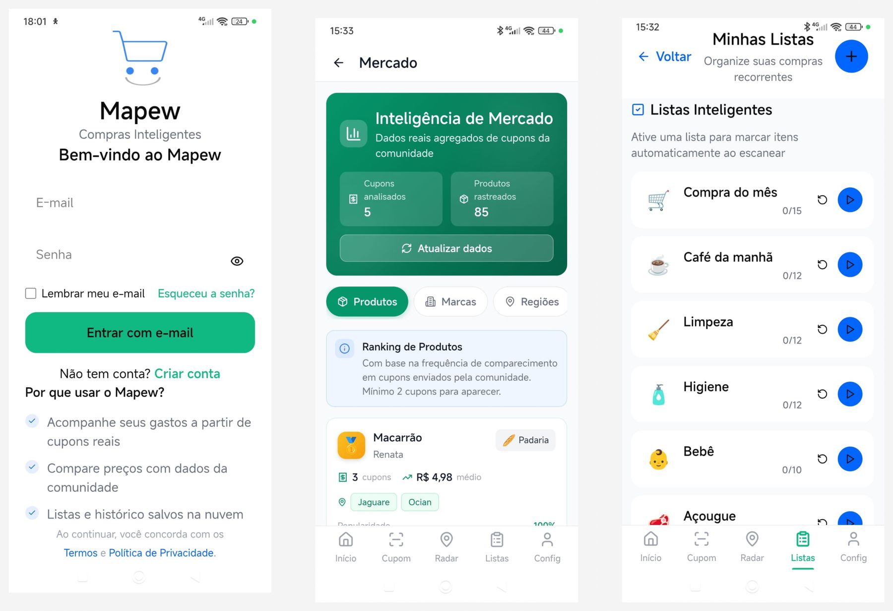 Protótipo navegável — iterações de alta fidelidade